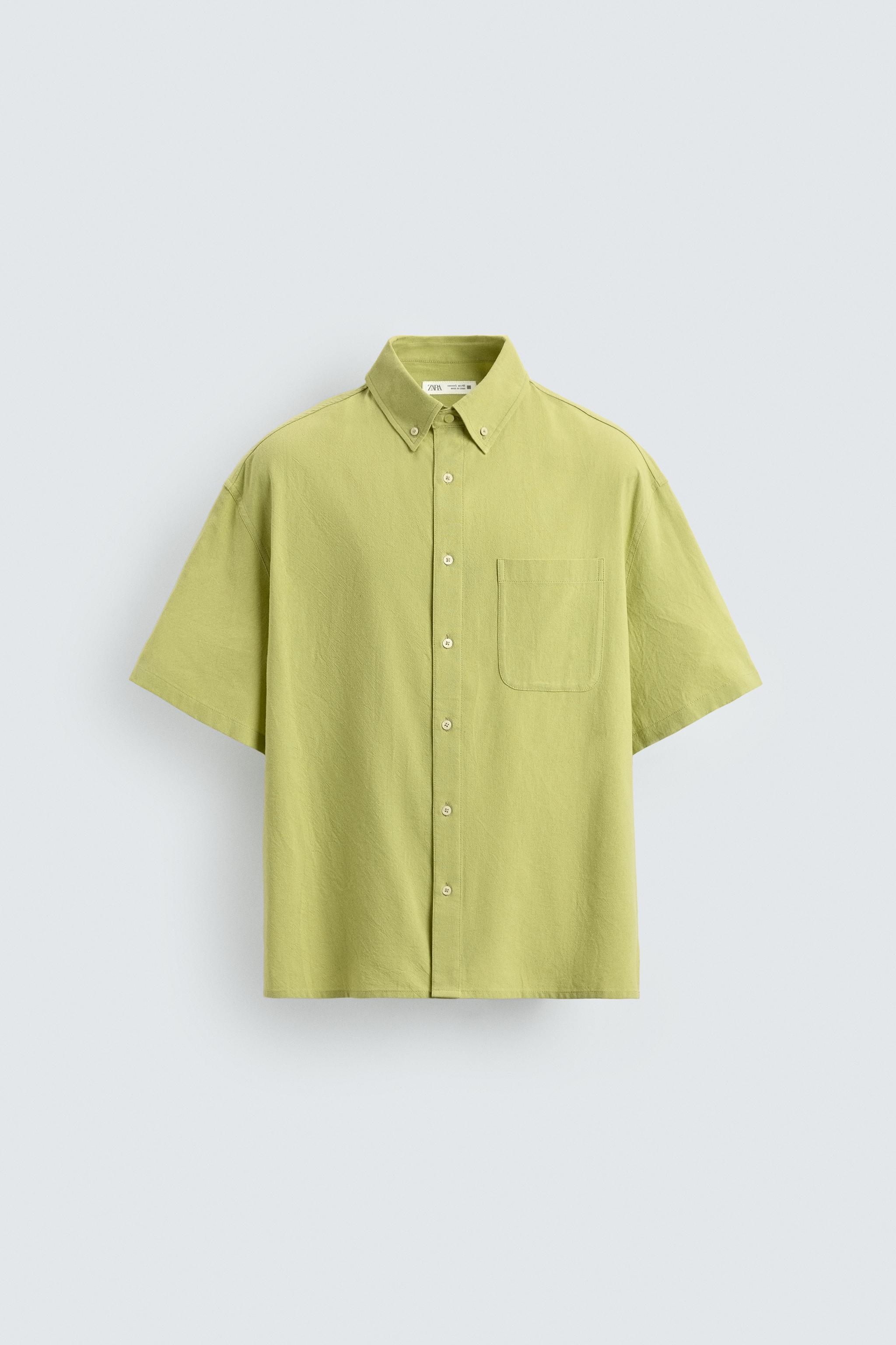 RELAXED FIT COTTON - VISCOSE SHIRT